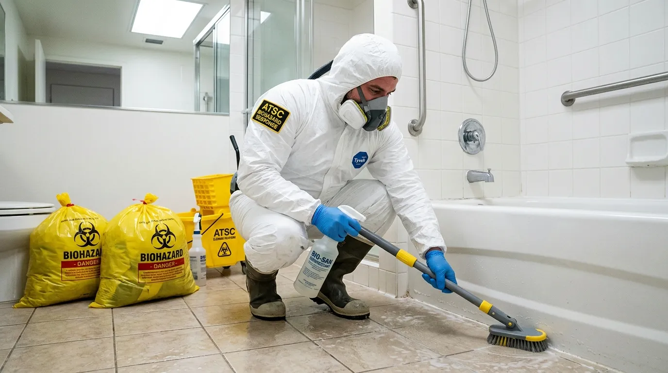 Decontamination equipment deployed for Blood Cleanup in Merced